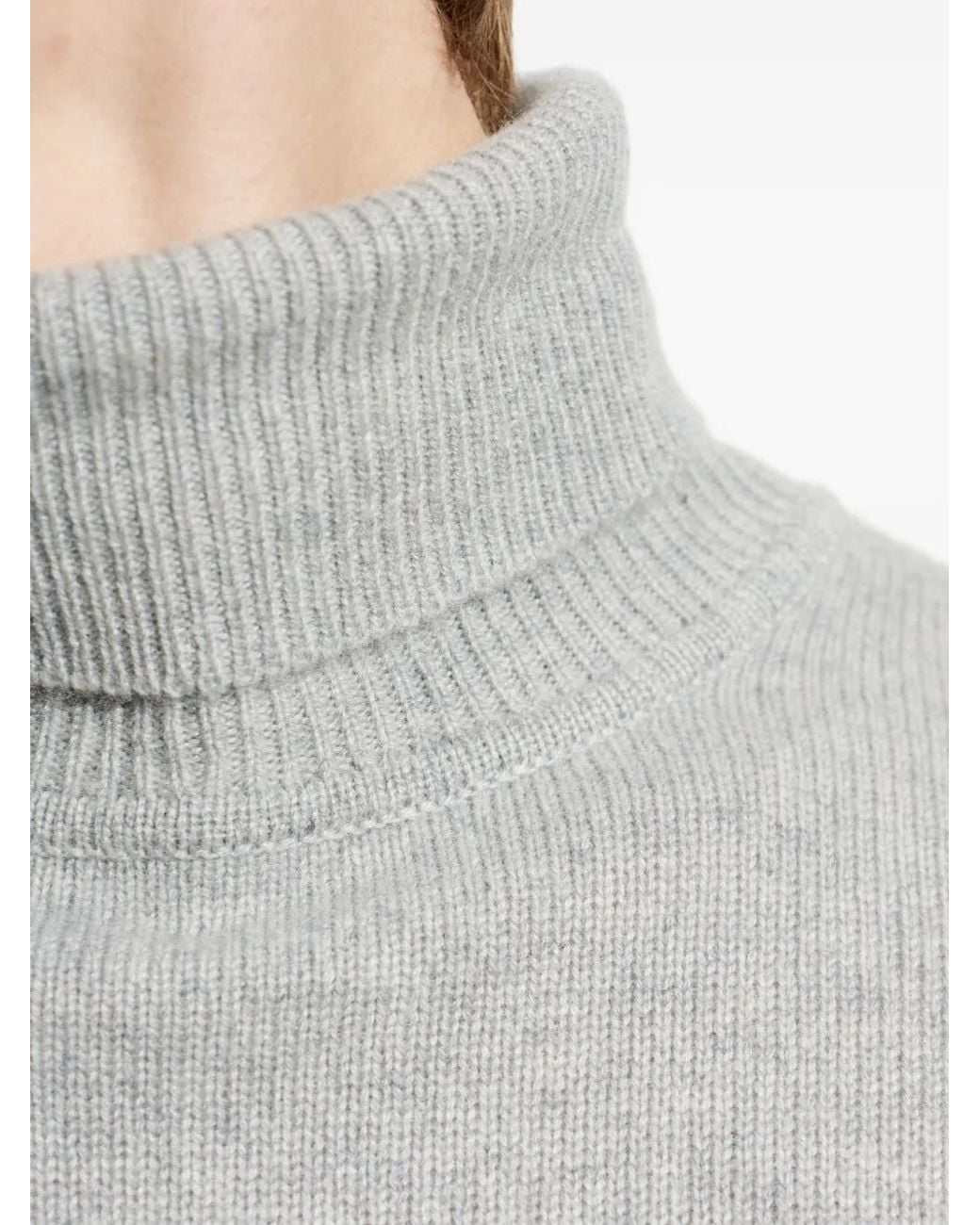Lisa Yang White Roll-Neck Sweater for men