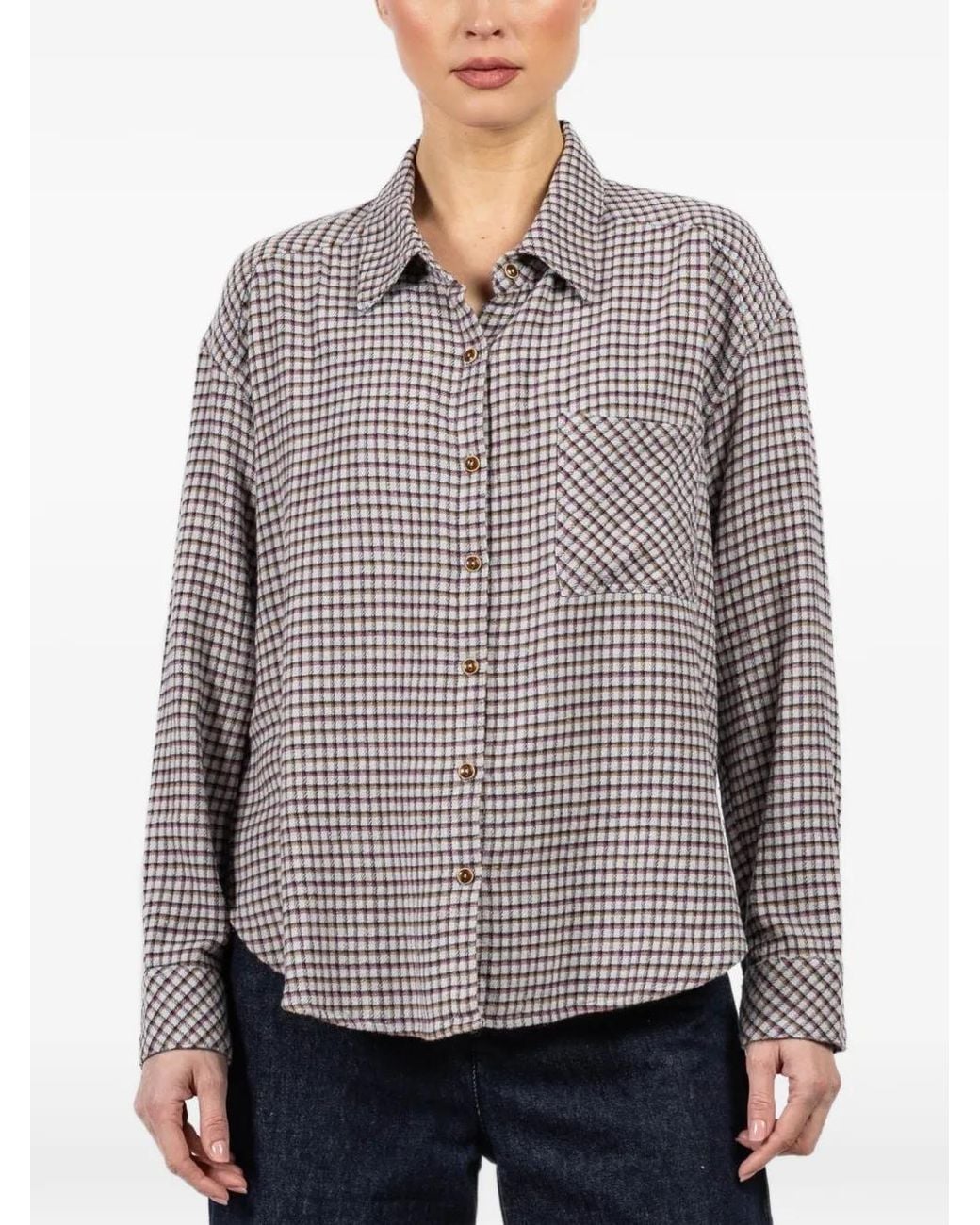 Xirena Gray Jordy Checked Pocket Shirt