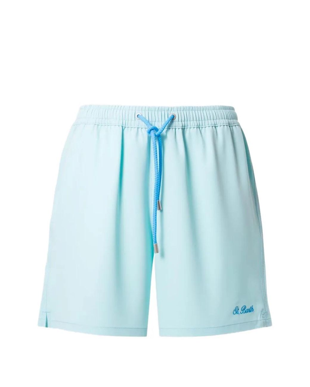 Mc2 Saint Barth Blue Short De Bain À Lien De Resserrage Et Logo Brodé Comfort for men