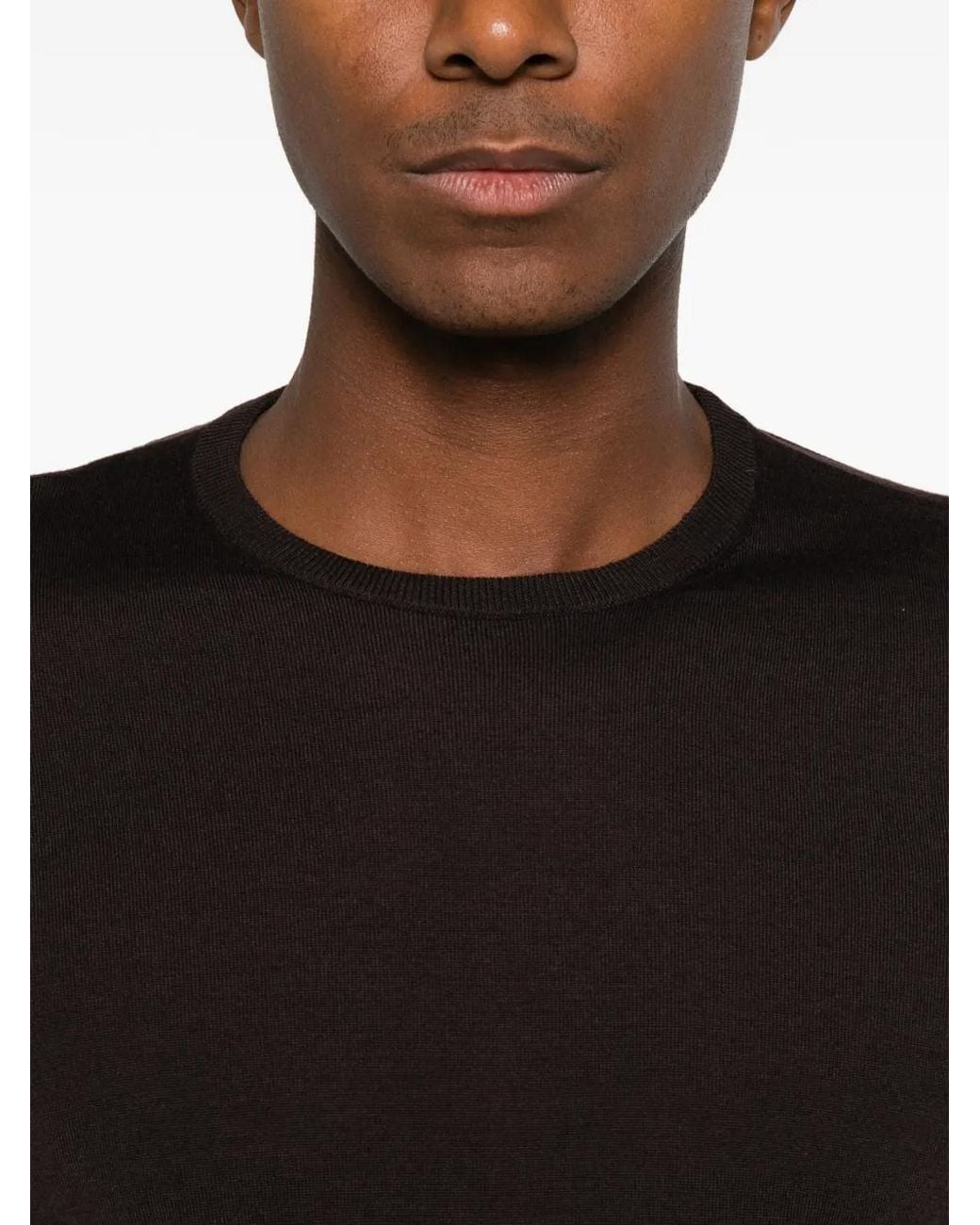 Heritage Black Crew-Neck Long-Sleeve Sweater for men