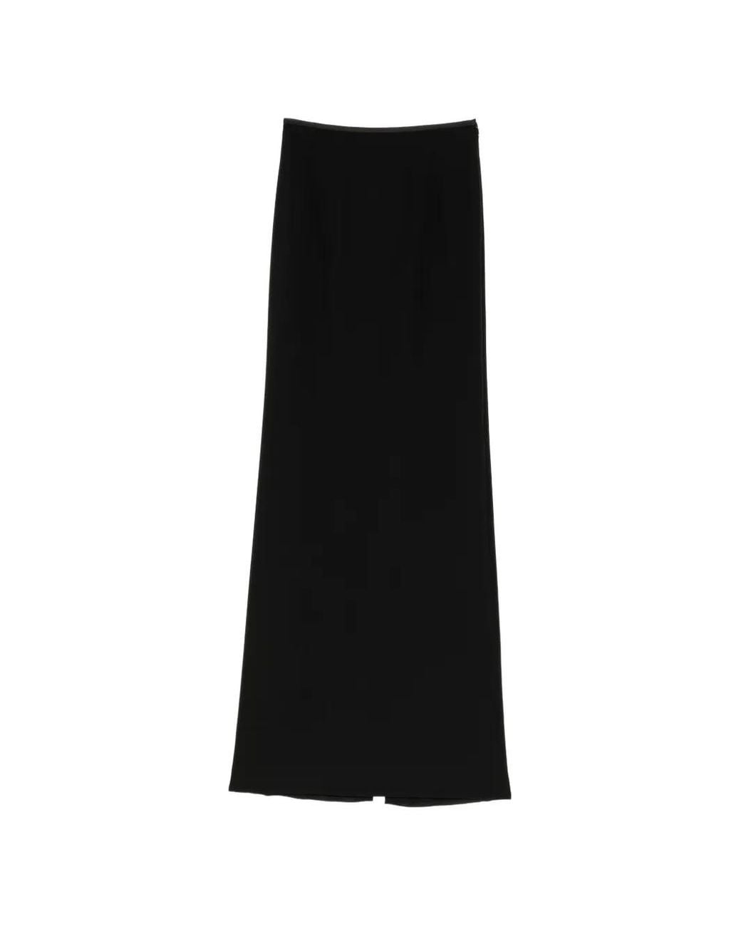 Tom Ford Black Silk Crepe High-Waisted Skirt