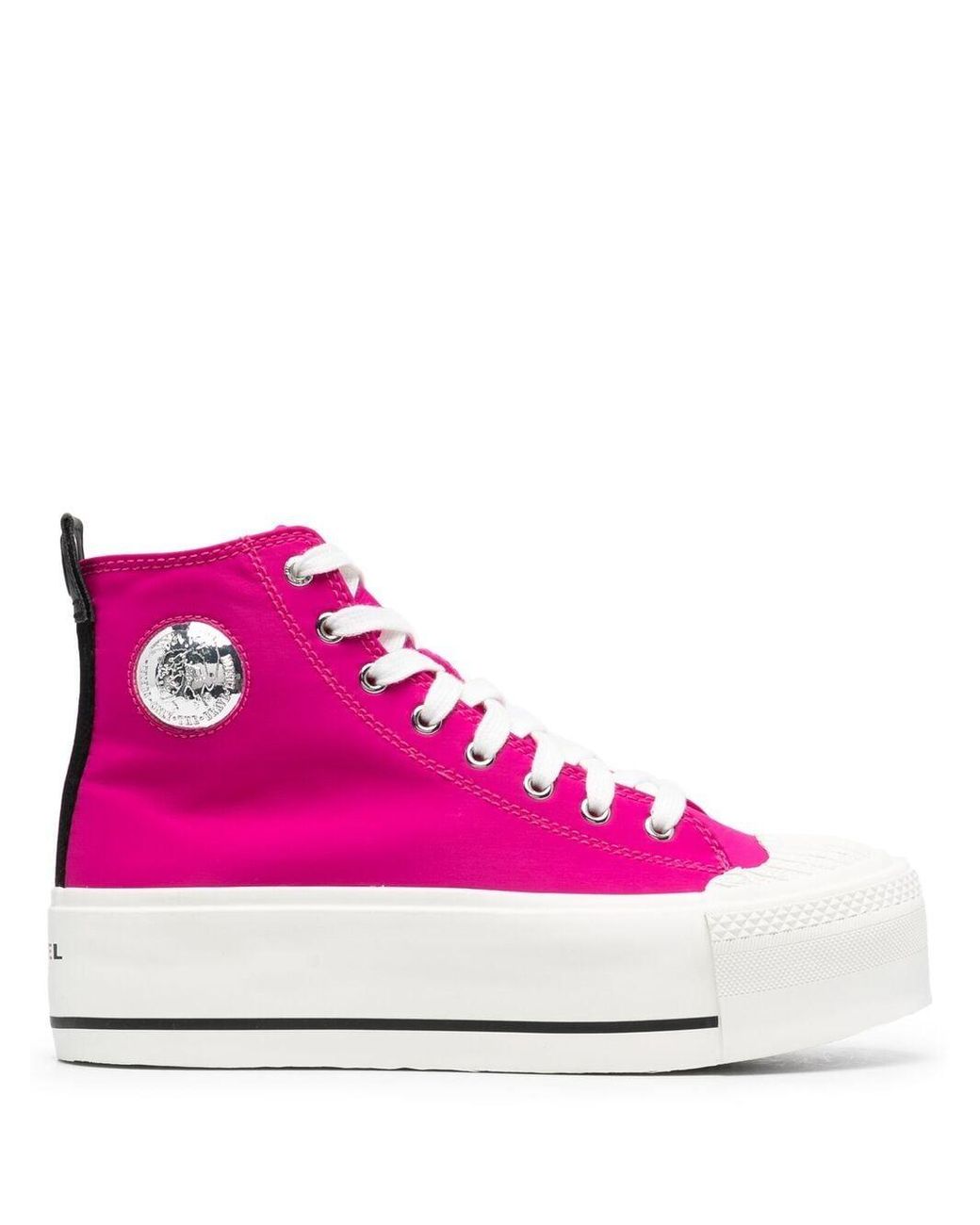 DIESEL S-astico Wedge Trainers in Pink | Lyst