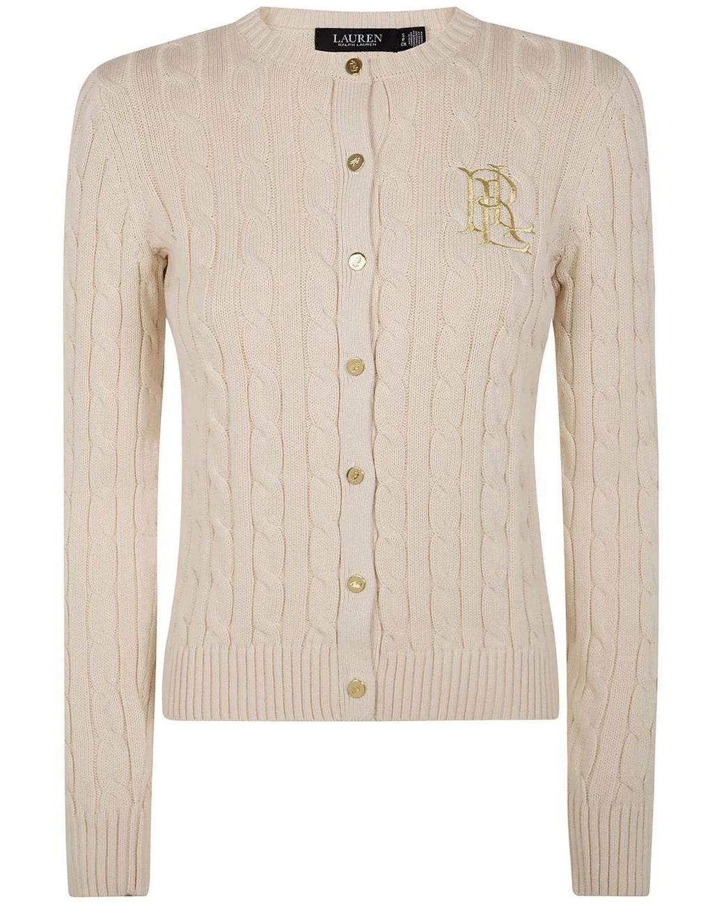 Ralph Lauren Natural "Ralhan" Long Sleeve Cardigan