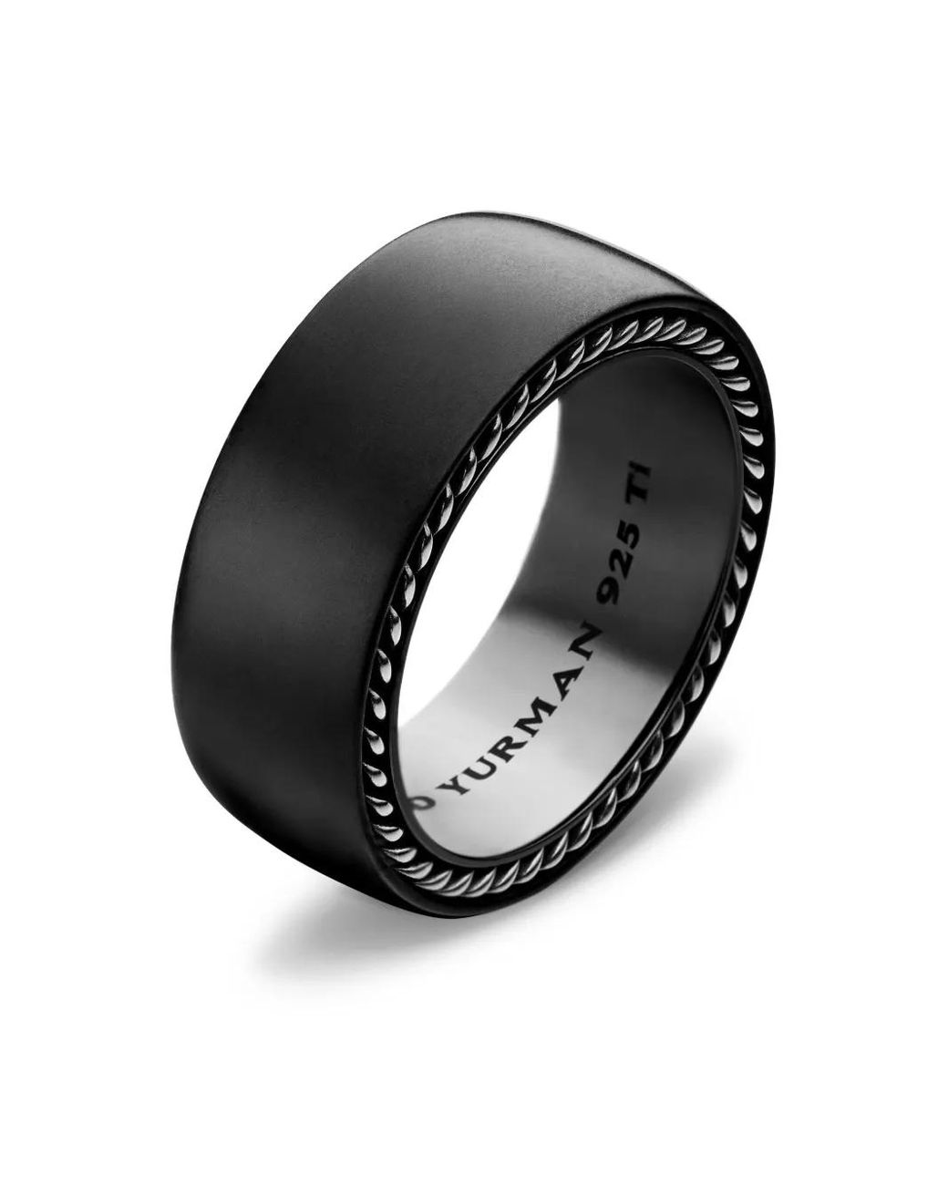 David Yurman Black Streamline Band Ring (9Mm) for men