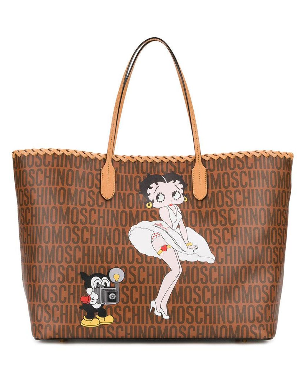 Moschino Betty Boop Tote in Brown | Lyst
