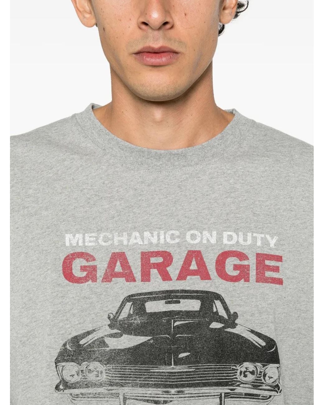 Universal Overall Gray Graphic-Print Long-Sleeve T-Shirt for men