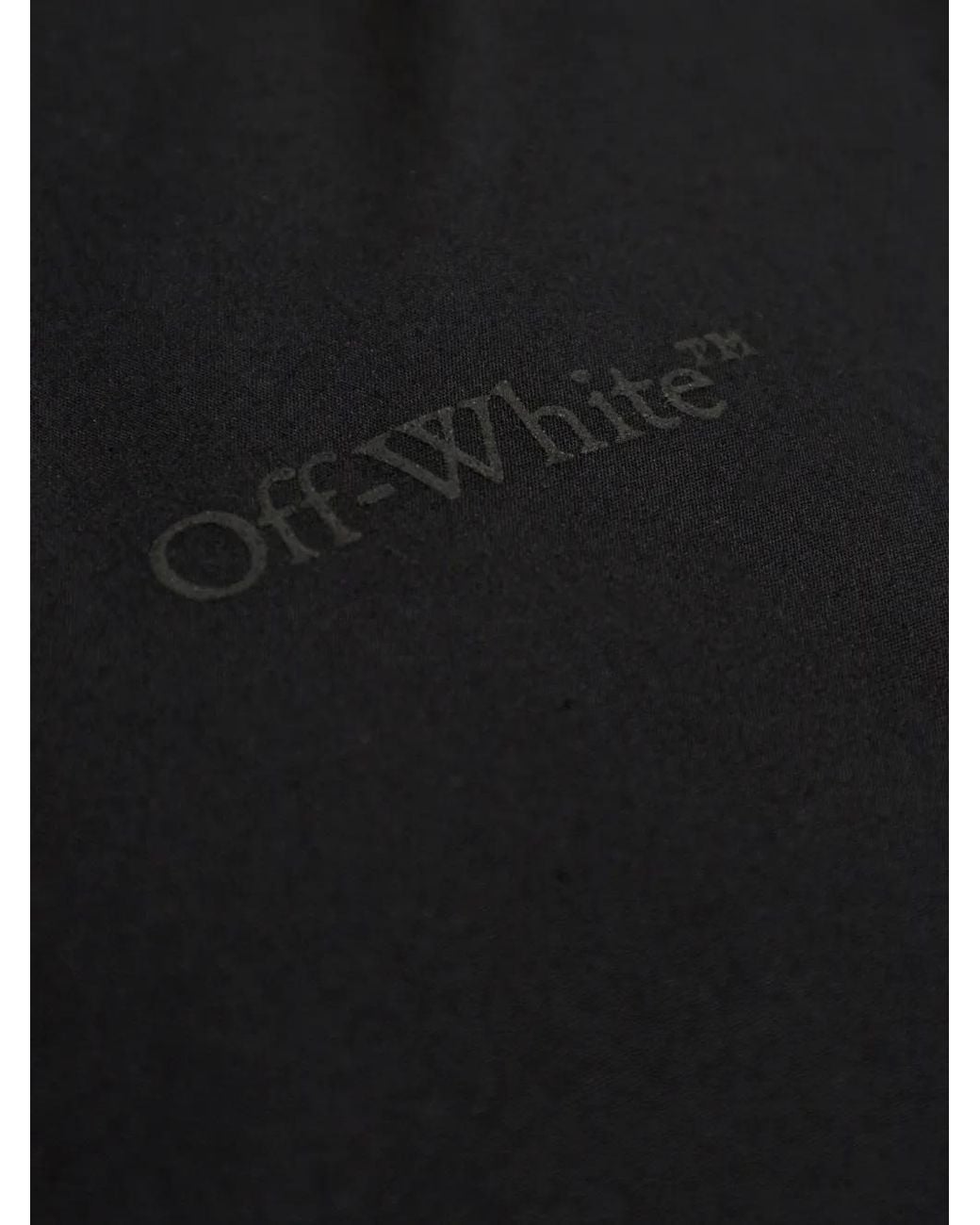 Off-White c/o Virgil Abloh Black Chakra Arrow Poplin Slim Bowling Shirt for men