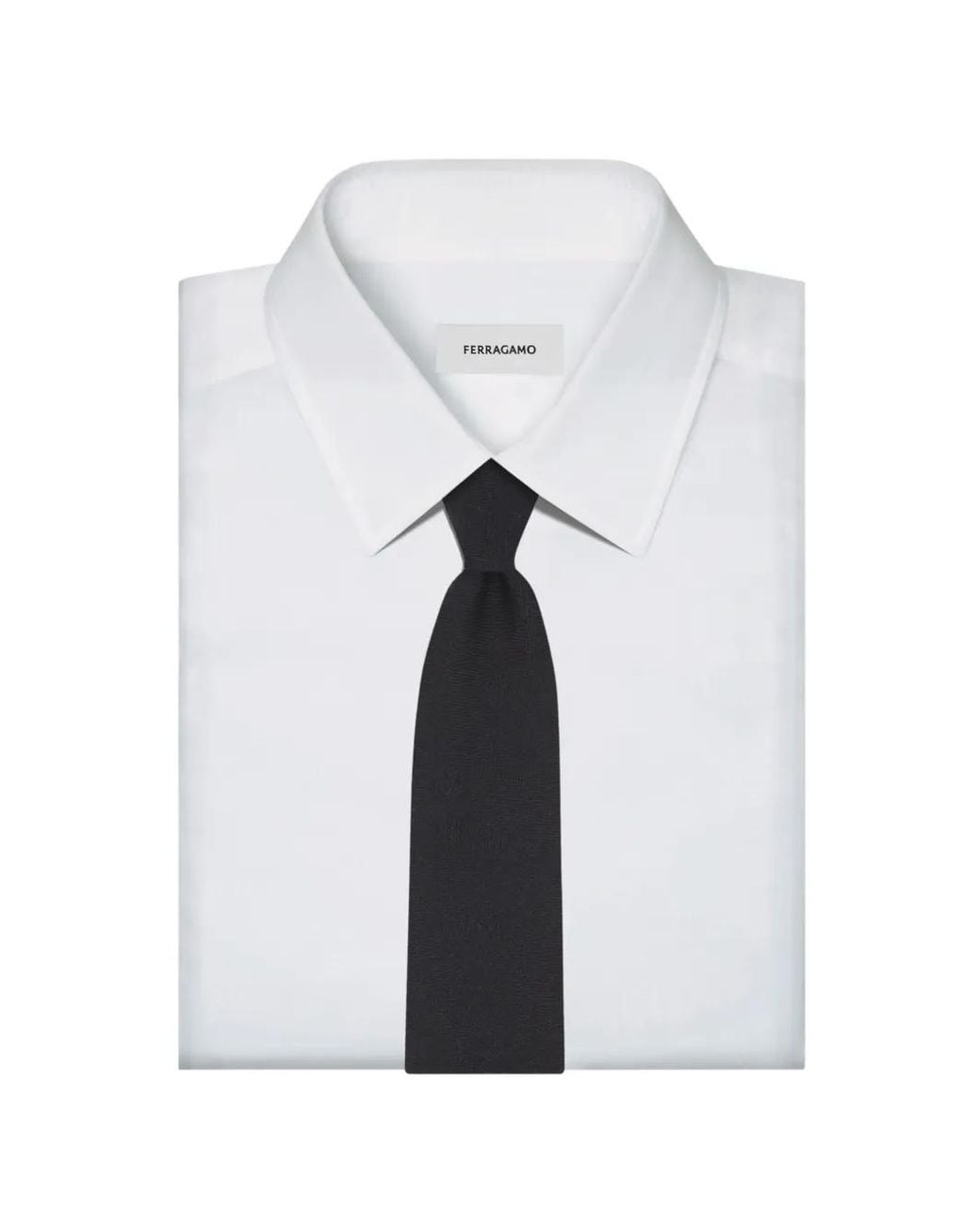 Ferragamo Black Gancini Jacquard Tie for men