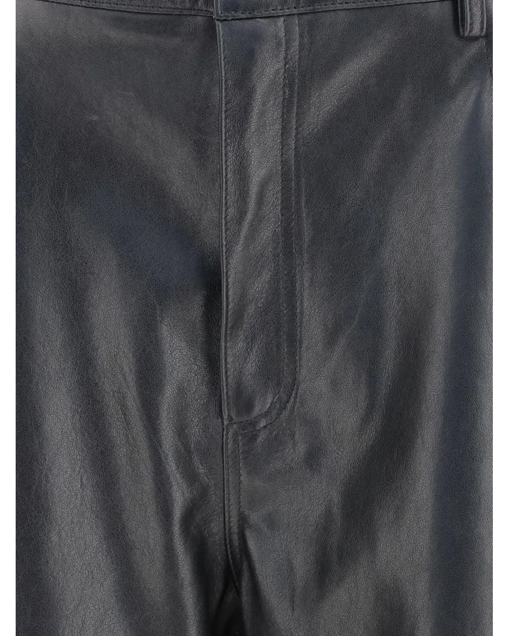 Arma Gray Ece Barrel Leather Trousers