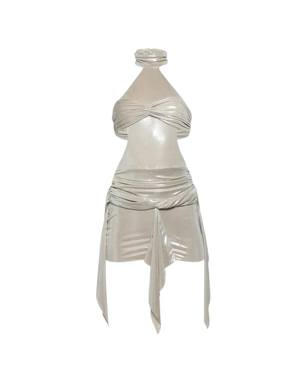 DI PETSA White Pearl Temptation Mini Dress