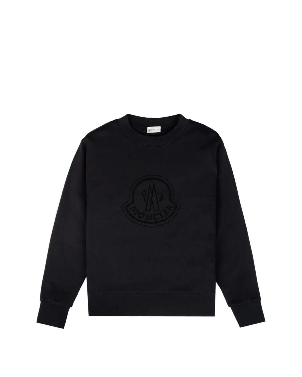 Moncler Black Logo-Embroidered Sweatshirt
