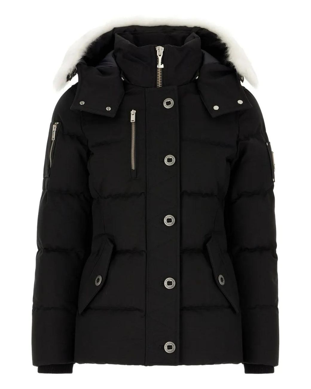 Moose Knuckles Black Zip Puffer Jacket