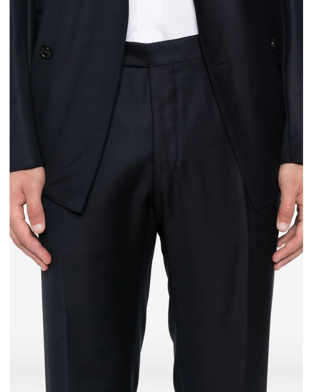 Canali Black Double-Breasted Suit for men
