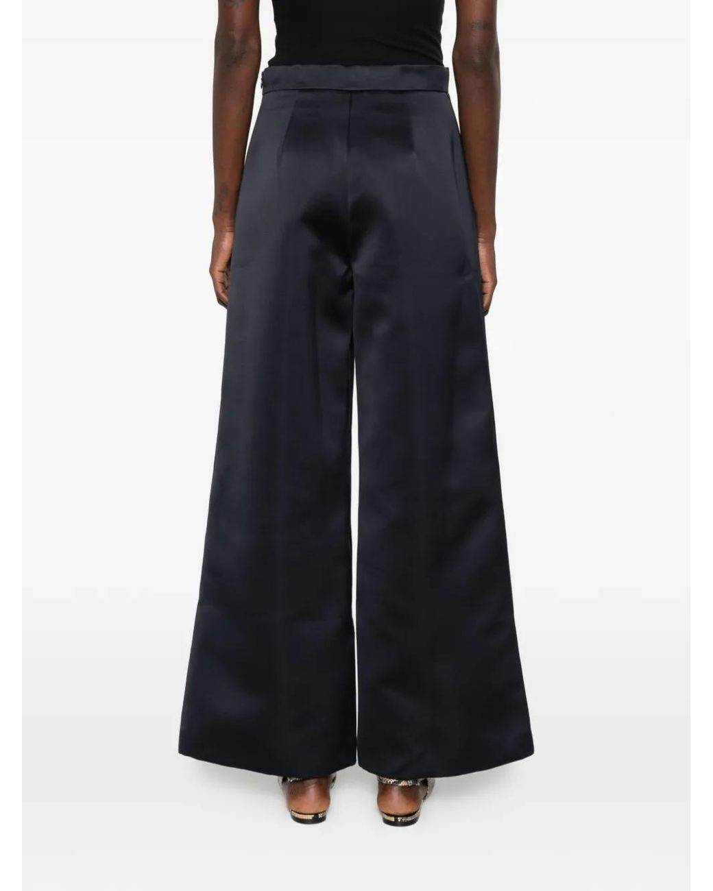 P.A.R.O.S.H. Blue Wide-Leg Trousers