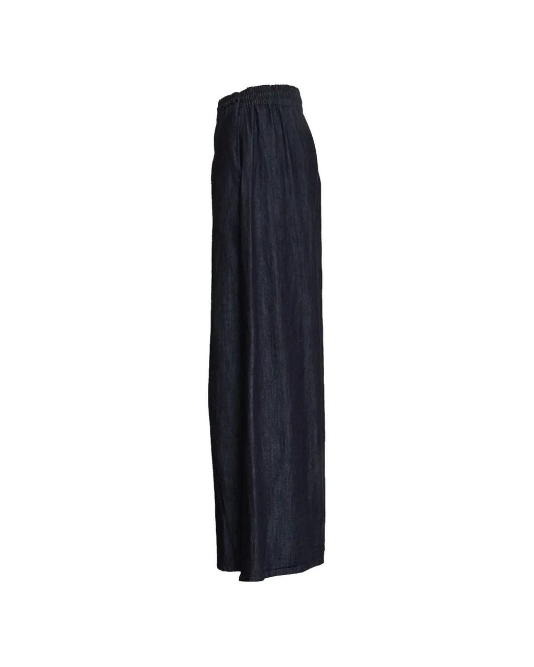Dondup Blue Pantalon Palazzo À Taille Élastiquée