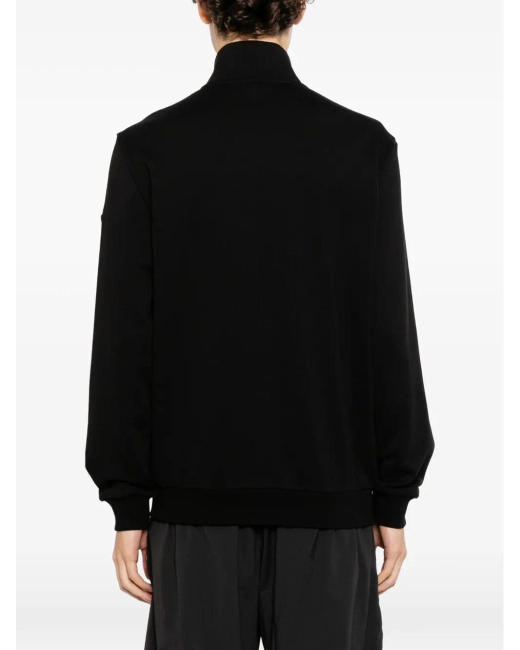 Moncler Black Logo-Embroidered Jacket for men