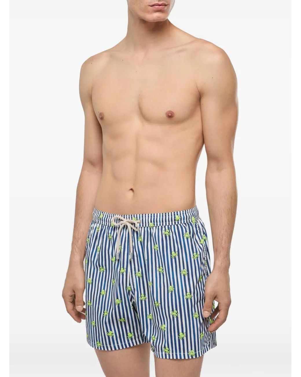 Mc2 Saint Barth Blue Polyester Lighting Micro Stretch for men