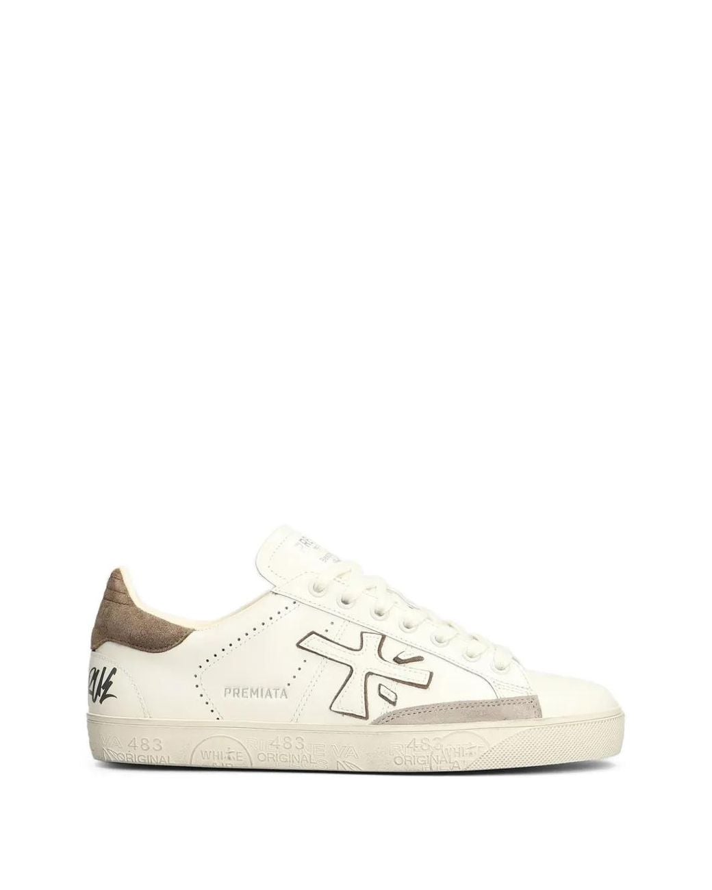 Sneakers "Steven" Con Applicazione Logo di Premiata in White da Uomo