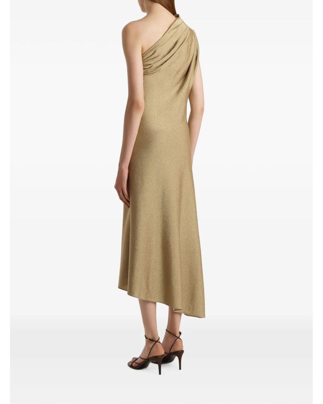 Khaite Natural Coast Draped Midi Dress