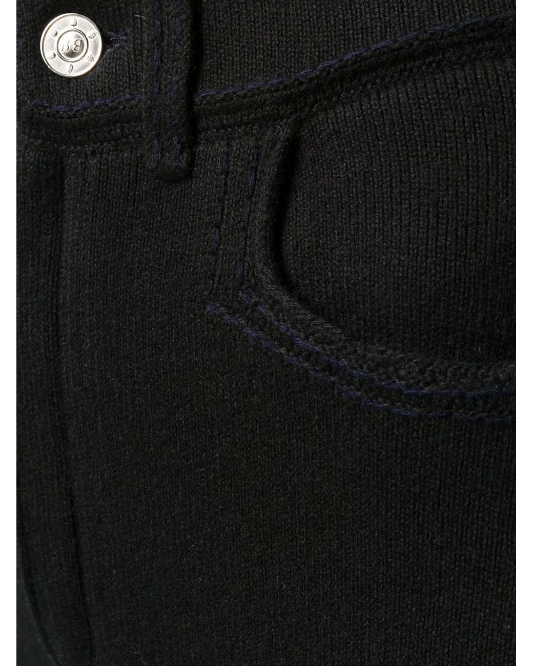 Barrie Black Wide-Leg Knitted Trousers