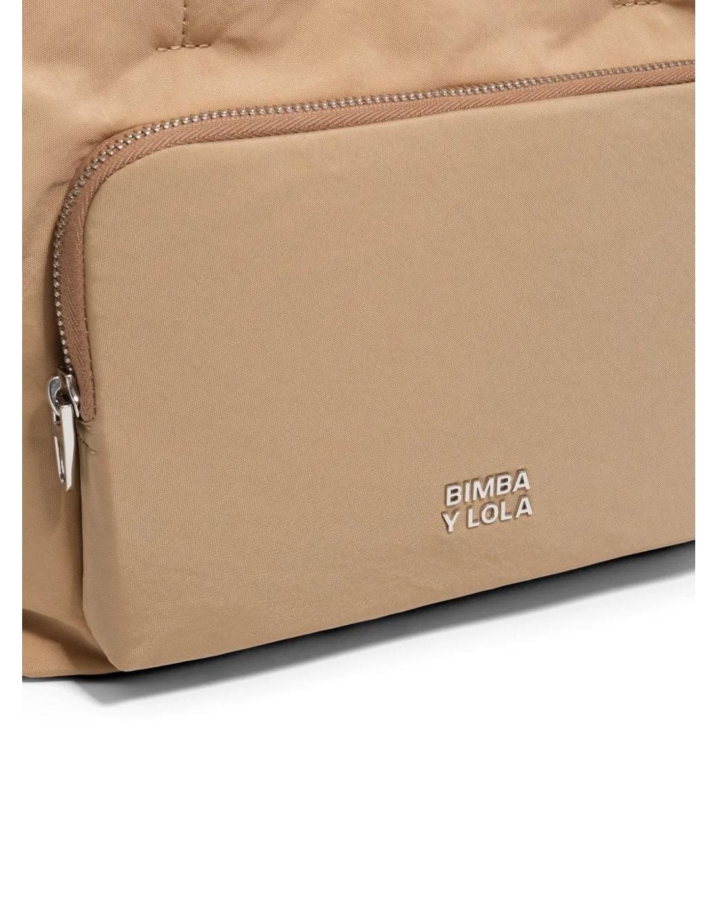 Bimba Y Lola Natural Medium Nylon Pocket Bag