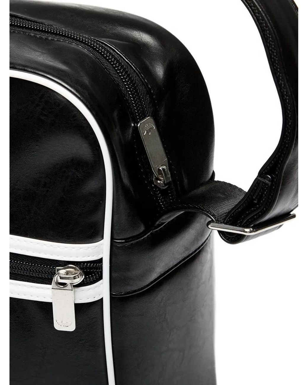 Adidas Black Logo-Print Shoulder Bag