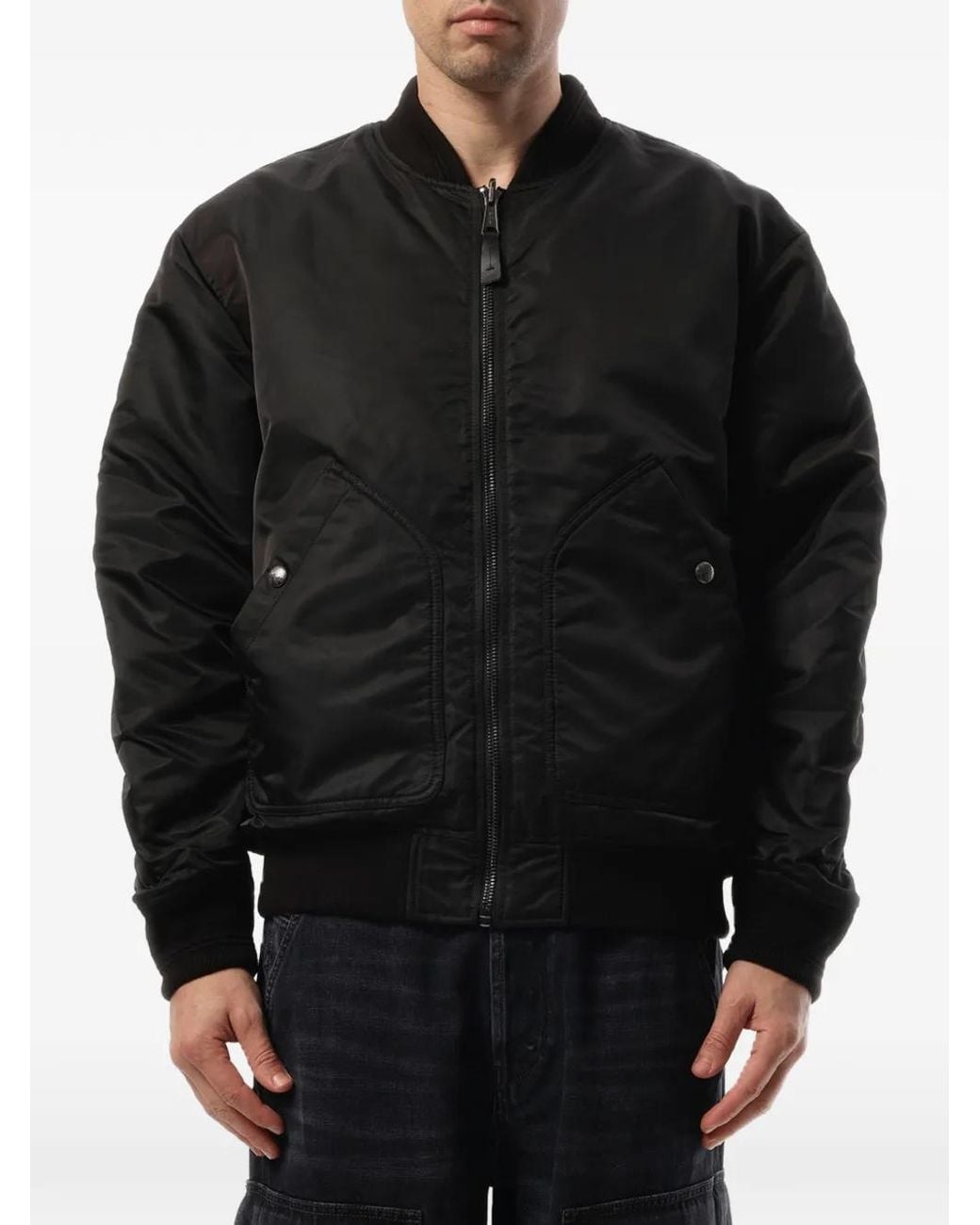 DIESEL Black Jackets for men