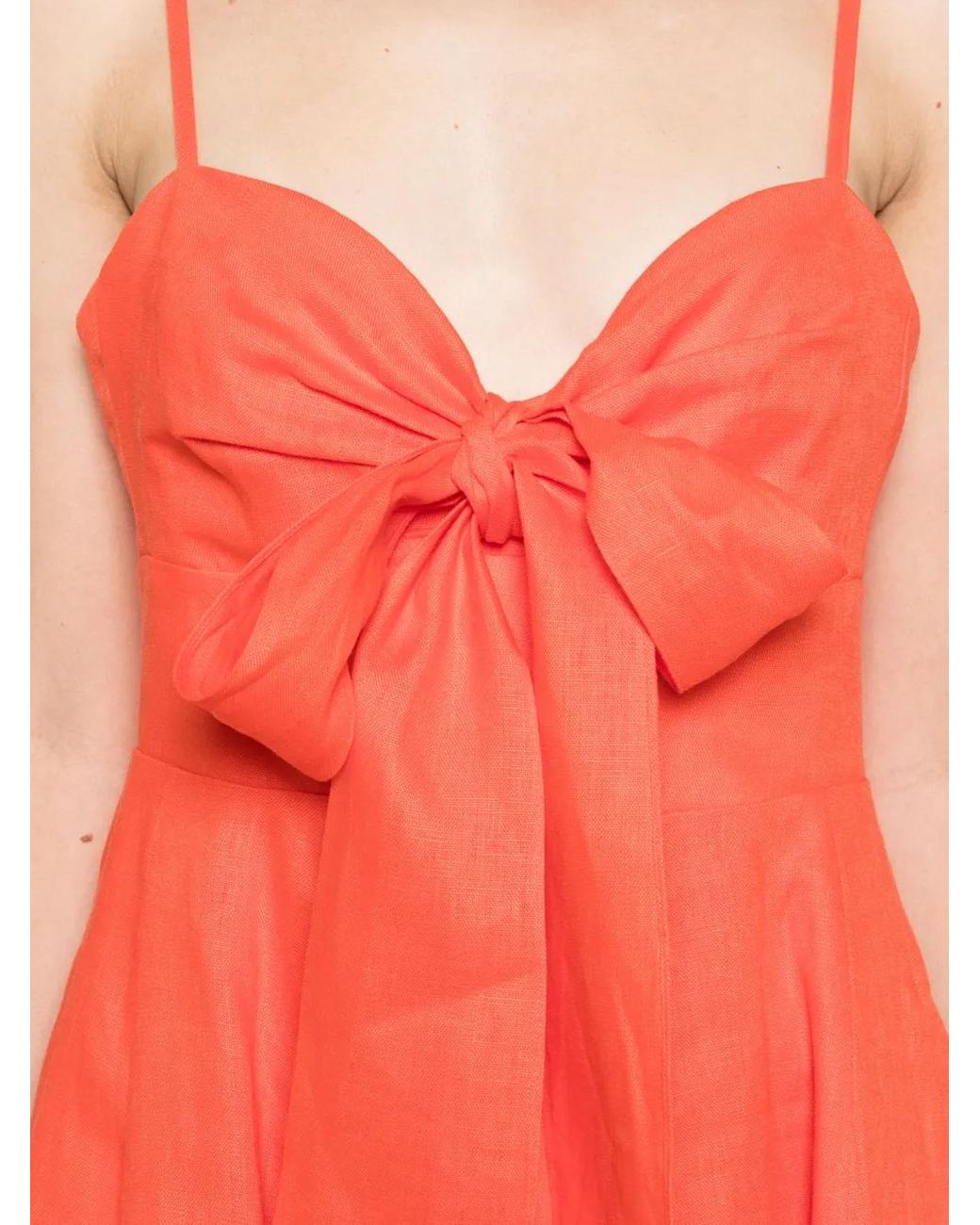 Zimmermann Red Crush Linen Midi Dress