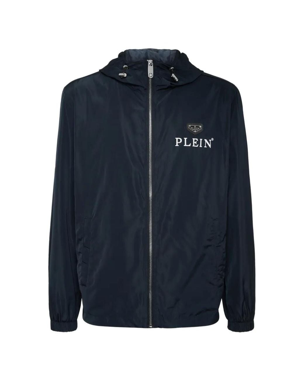 Philipp Plein Blue Nylon Windbreaker for men