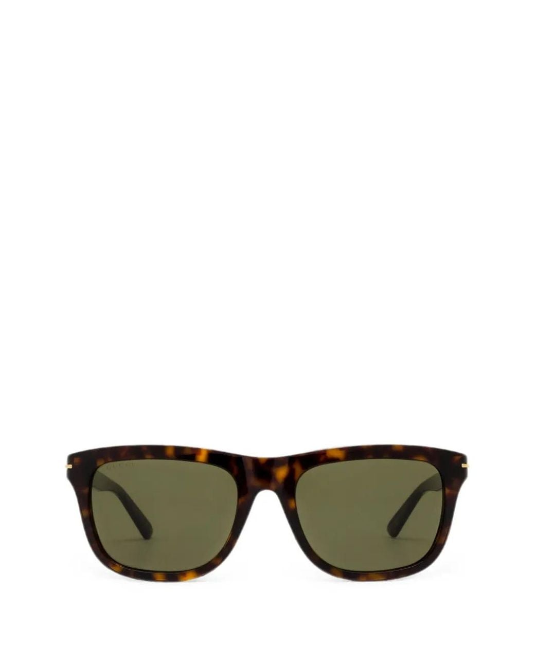 Gucci Brown Tortoiseshell Square-Framed Sunglasses for men