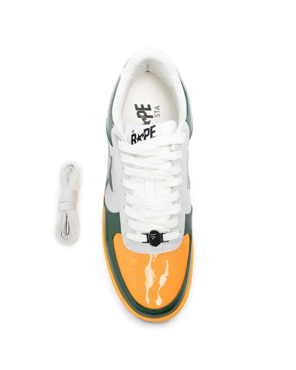 A Bathing Ape Green Bape Sta Sneakers for men