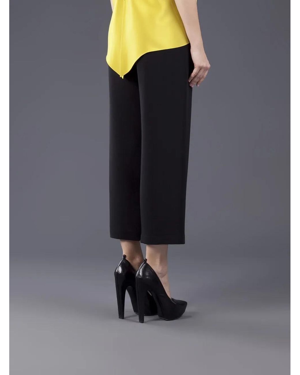 Peter Cohen Black Cropped Pull-On Trouser