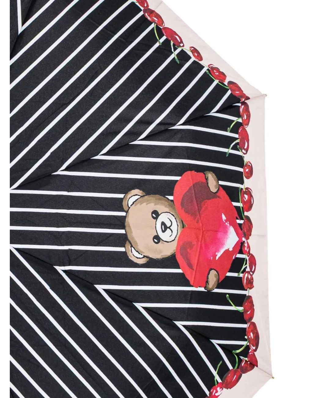 Moschino Gray Striped-Print Umbrella