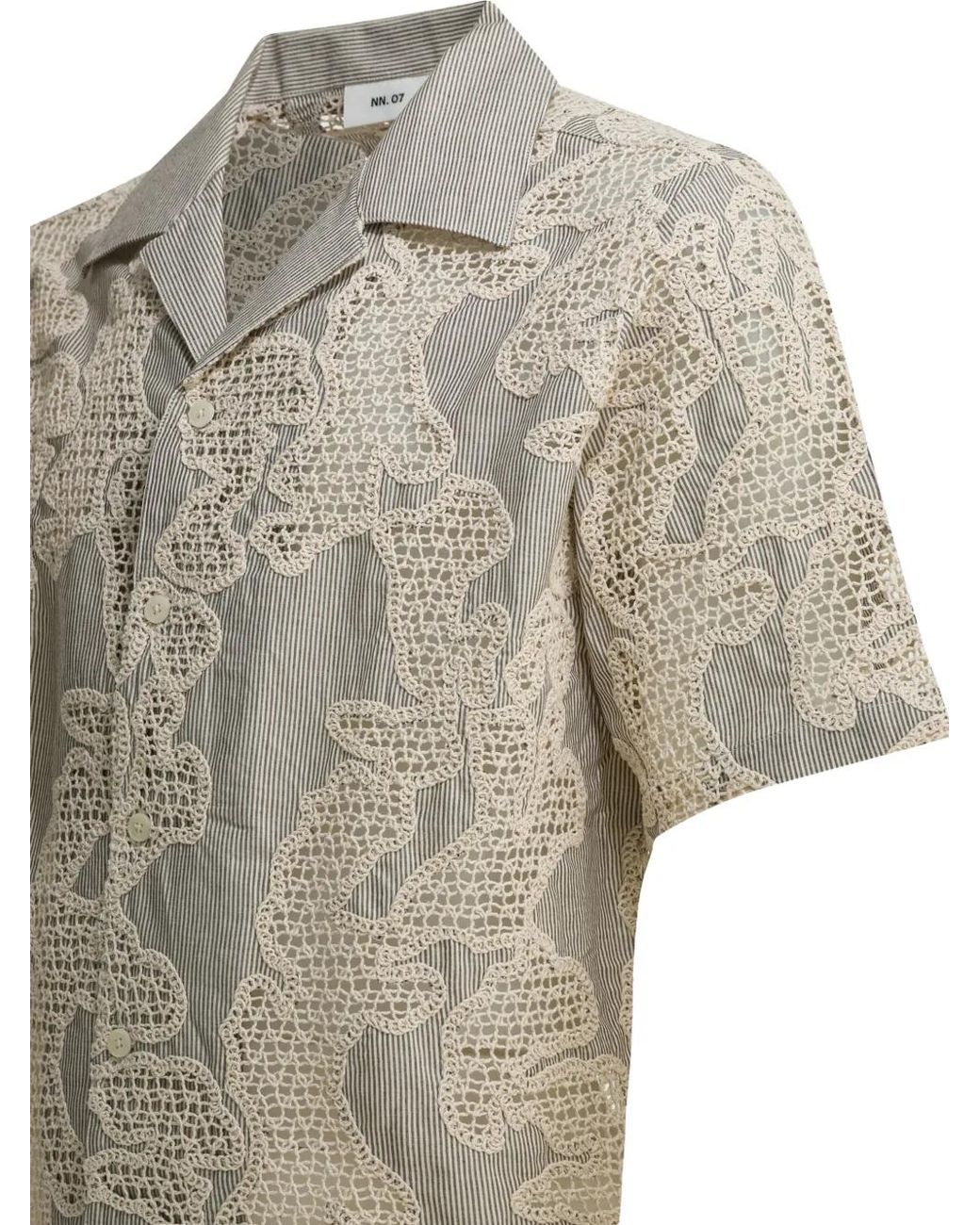 NN07 Gray Julio Cotton Shirt for men