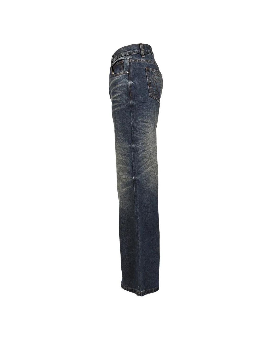 The Edge of Earth™ Blue Bleached-Effect Flared Jeans for men