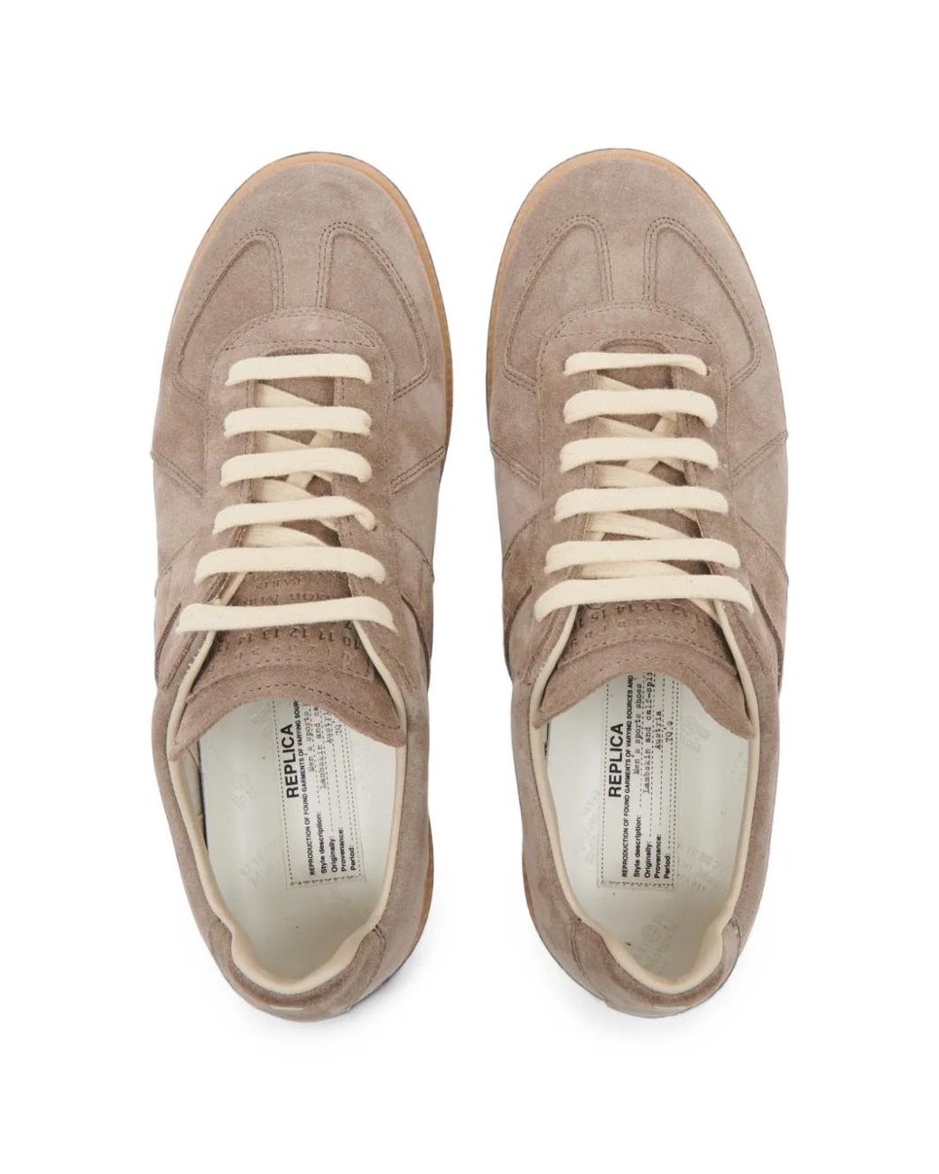 Maison Margiela Brown Replica Suede Sneakers