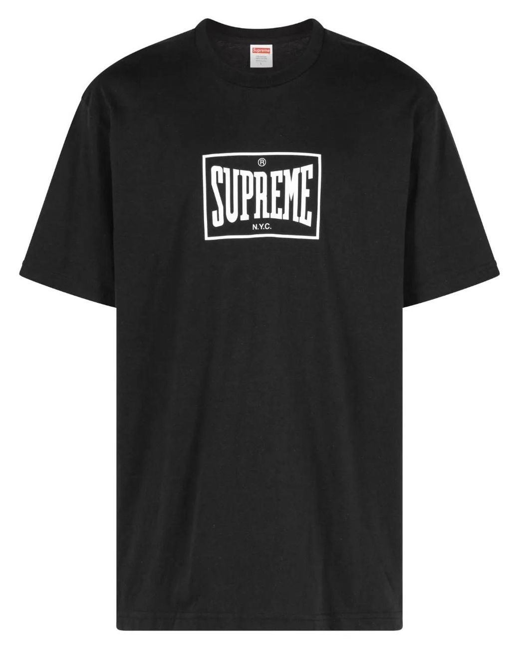 Supreme Black Warm Up Cotton T-Shirt