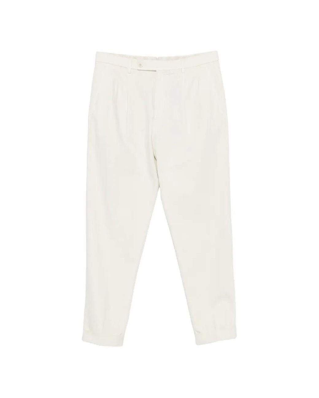 GTA White Pantalon Dante À Plis Et Revers for men
