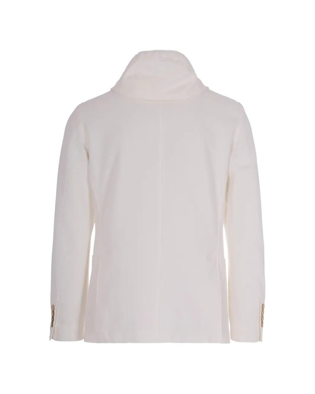 Eleventy White Hooded Two-Button Jacket for men