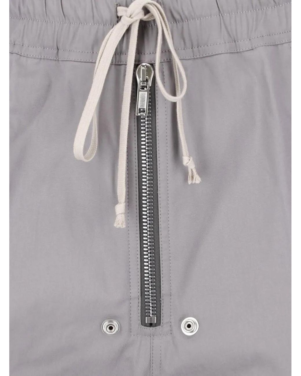 Rick Owens Gray Drawstring Wide-Leg Trousers for men