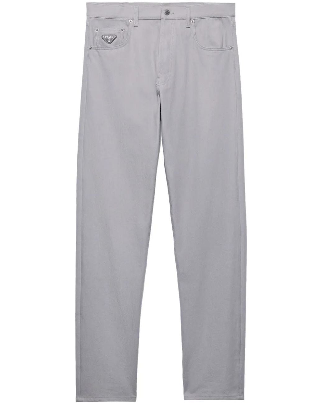 Prada Gray Low-Rise Jeans for men