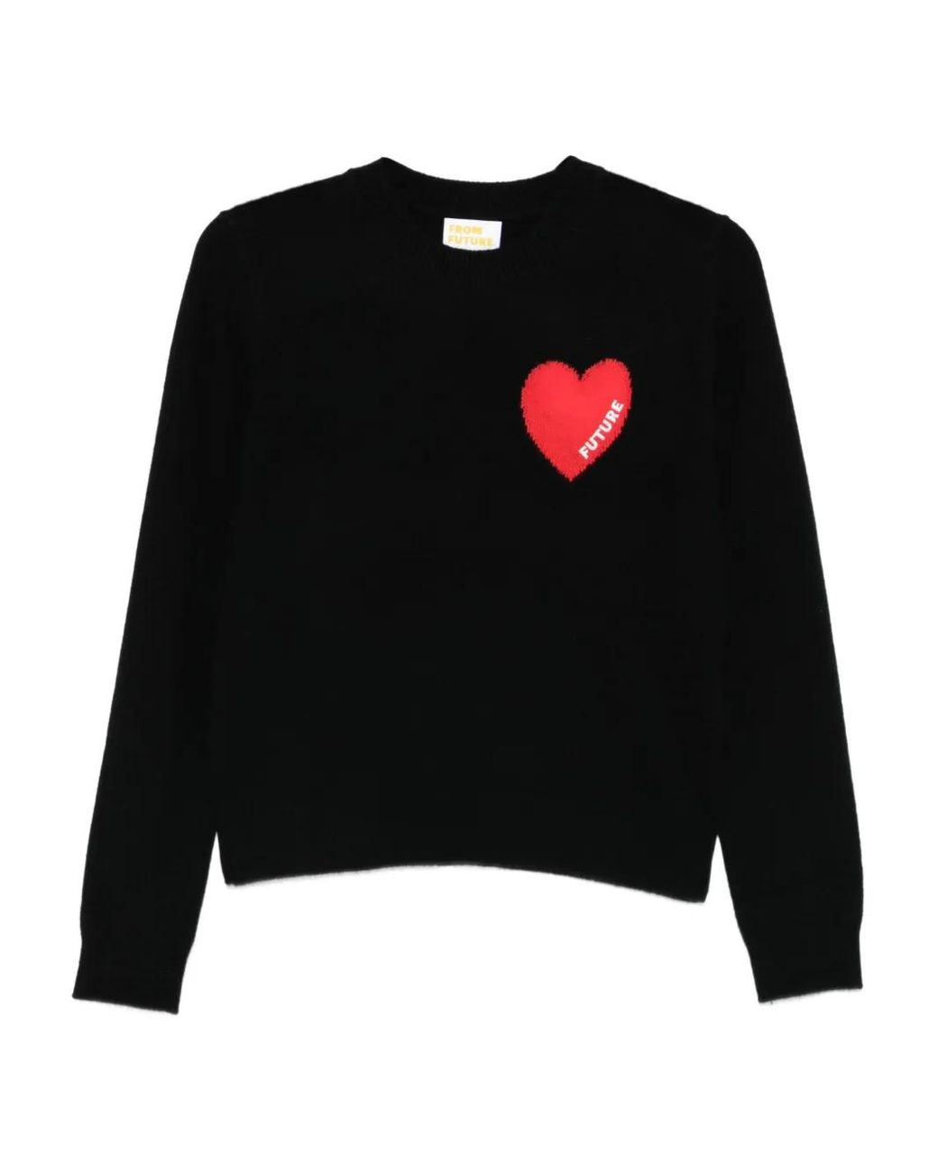 From Future Black Heart Graphic Knitwear