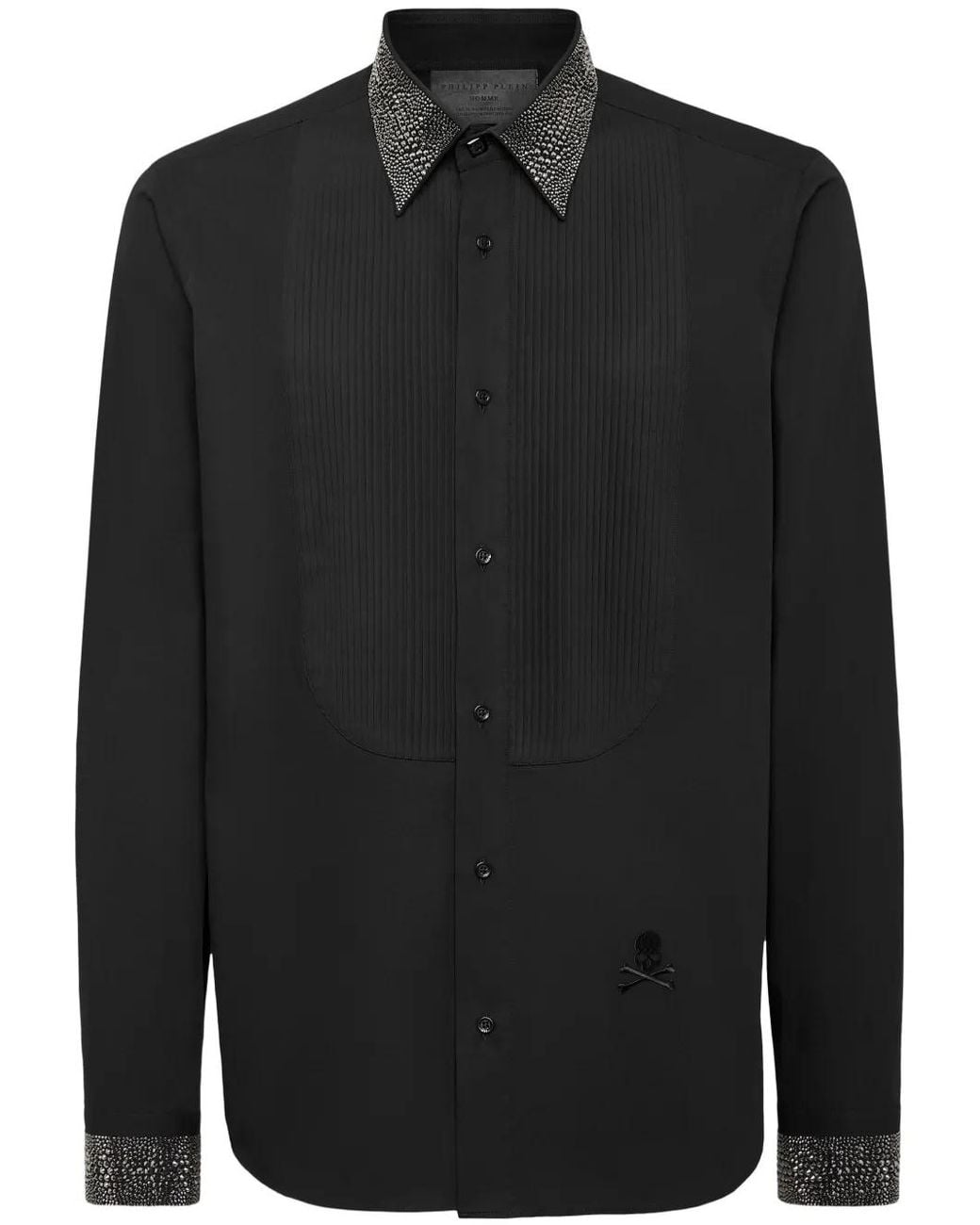 Philipp Plein Black Tie Shirt for men