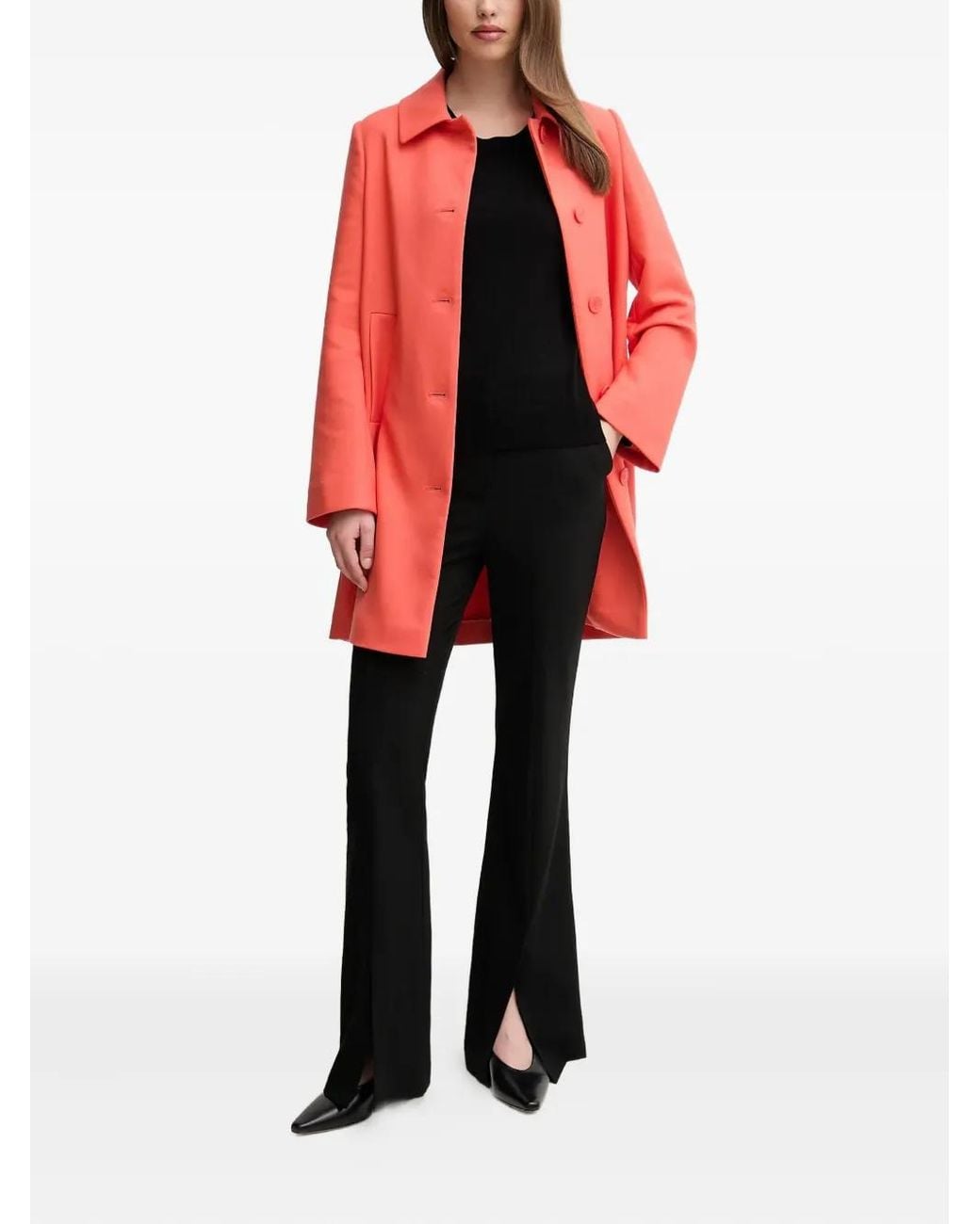 Benetton Red Flap Pocket Coat