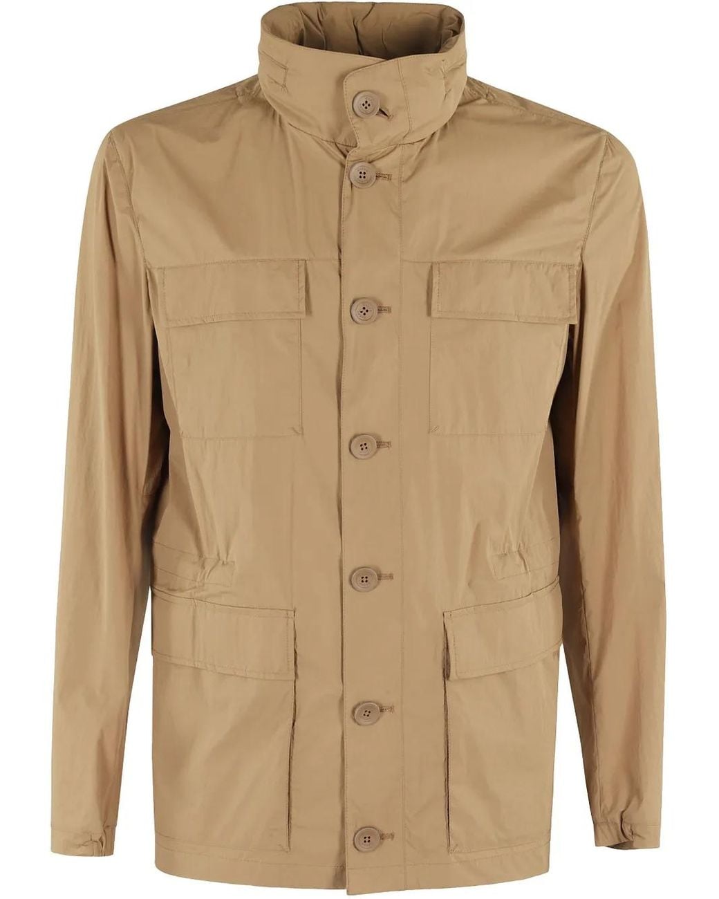 Herno Utility-Jacke Mit Knittereffekt in Natural für Herren