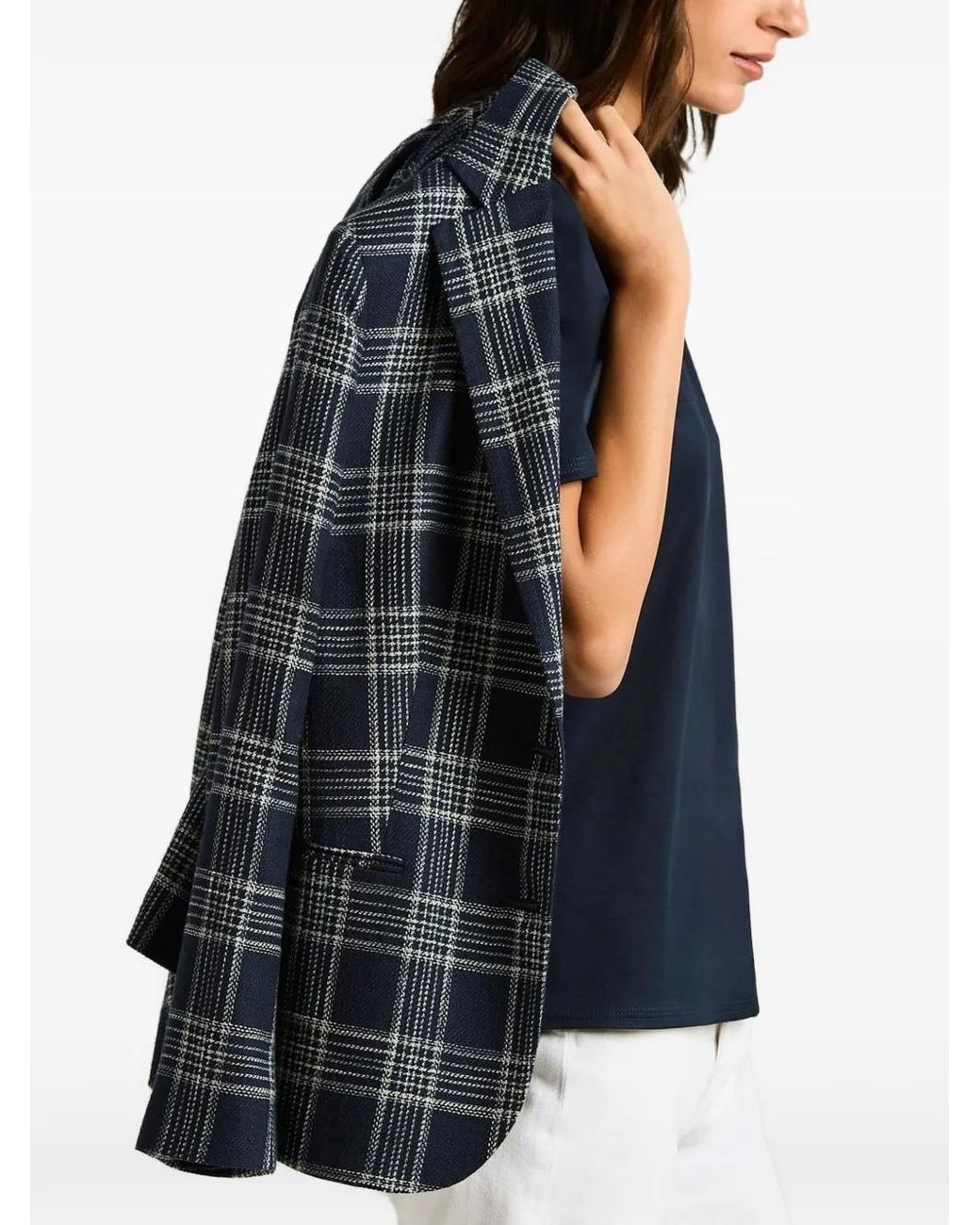 Kiton Blue Checked Tailored Jacket