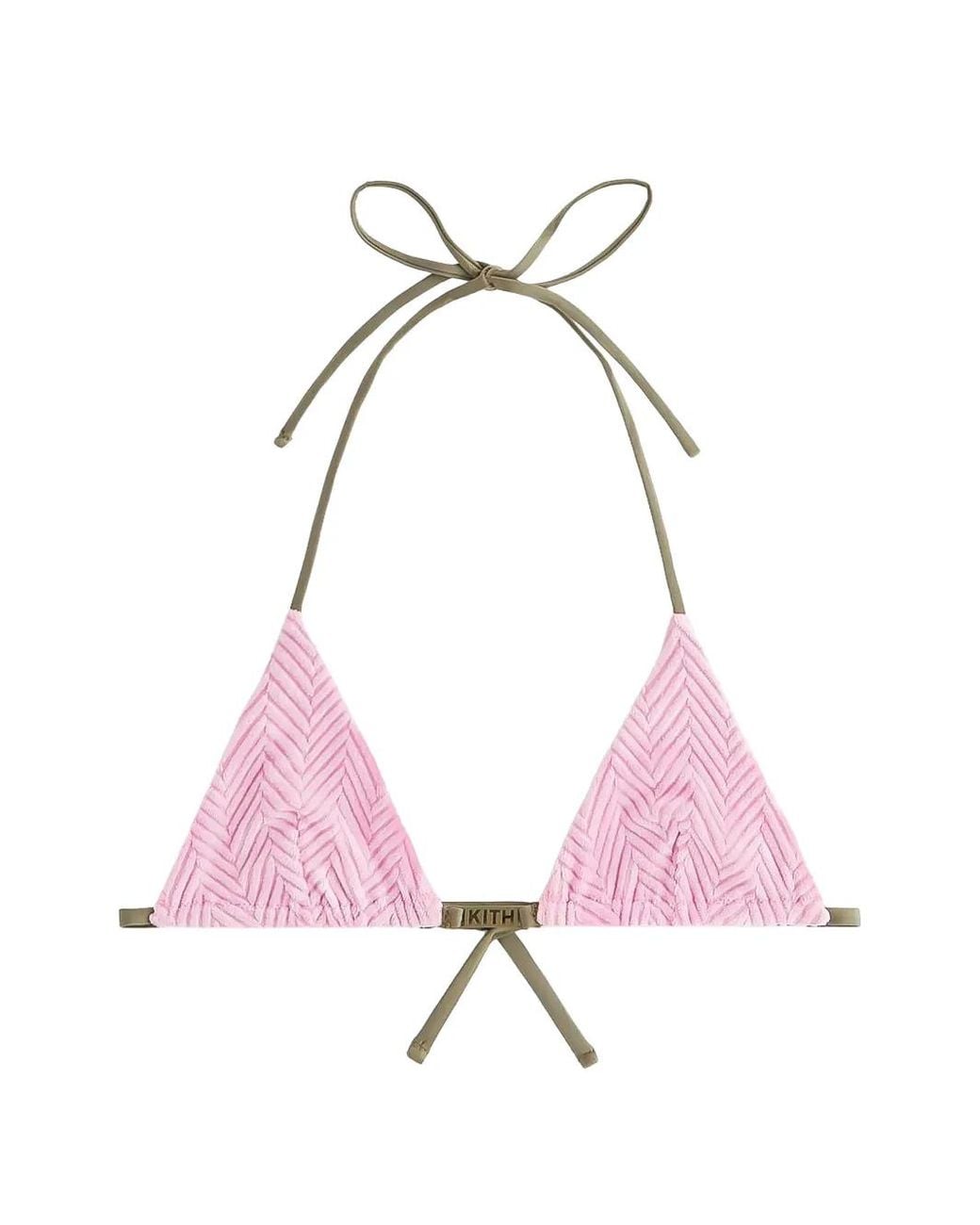 Kith Pink Haut De Bikini Talia Ii À Logo Embossé