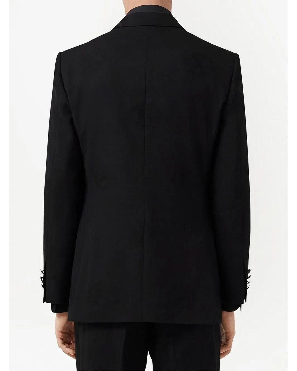 Burberry Black Oak Leaf Crest Jacquard Tuxedo Jacket, Brand Size 56 (Us for men