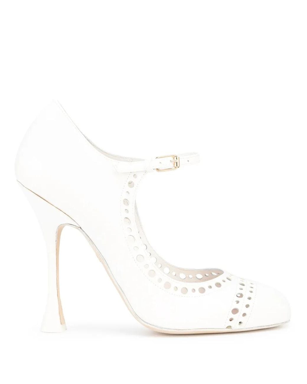 Giambattista Valli Multicolor Perforated Leather Pumps