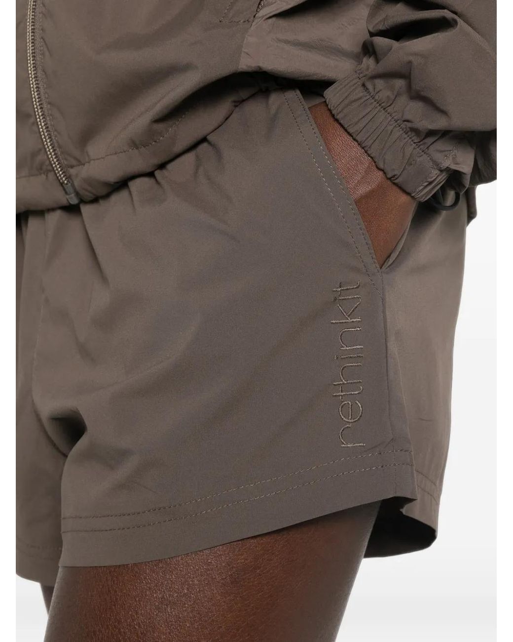 Rethinkit Studios Brown Drawstring-Waist Shorts